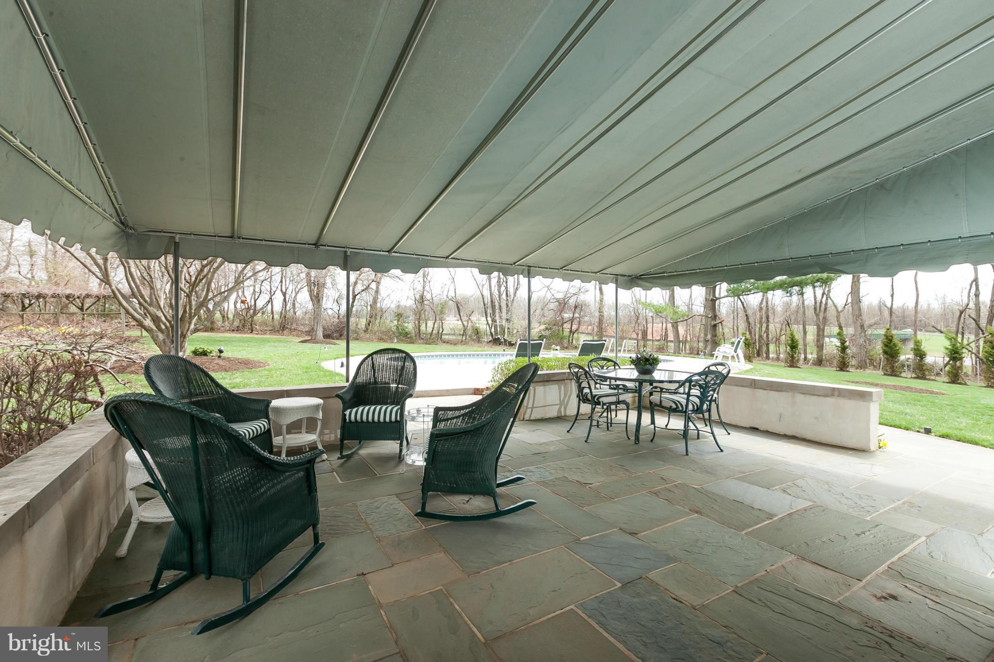 11315 Garrison Forest Road Owings Mills, MD 21117 - Photo 5 of 30 Bluestone terrace with awning