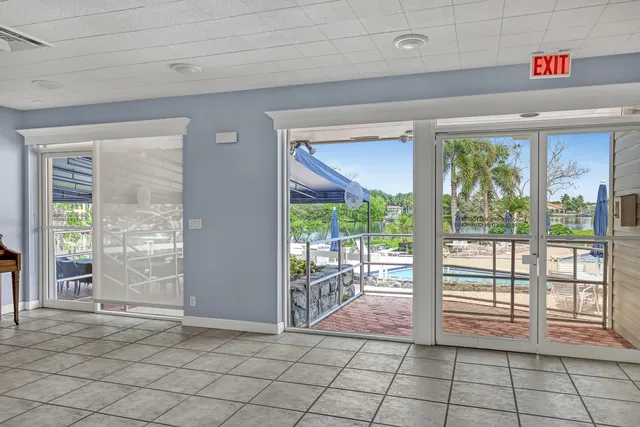 swimming pool with chairs