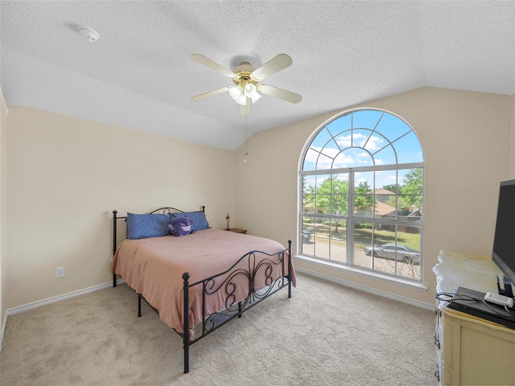 741 Aspen Court Allen, TX 75002 - Photo 29 of 40 Bedroom featuring light carpet and ceiling fan