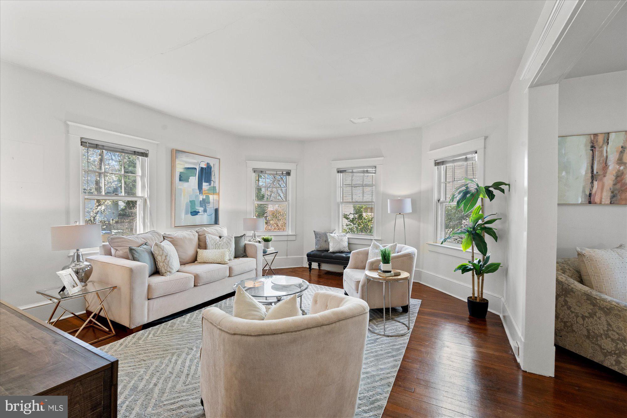 4304 River Road Northwest Washington, DC 20016 - Photo 12 of 33 Living room with many windows