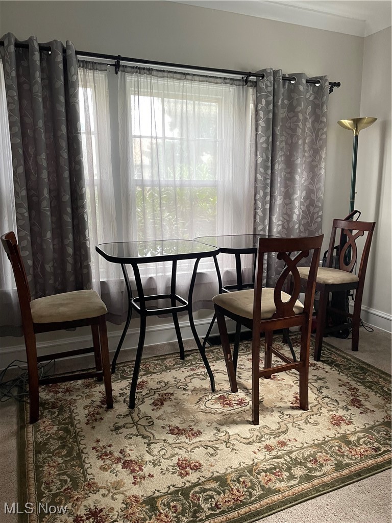 5313 Reed Avenue Ashtabula, OH 44004 - Photo 11 of 18 Carpeted dining room featuring ornamental molding
