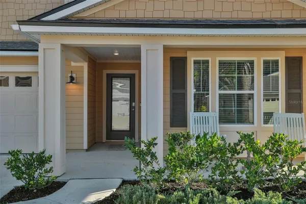 a view of a entryway front of house