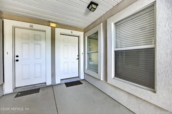 a view of front door