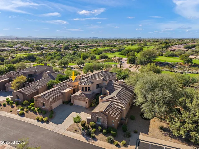 an aerial view of multiple house