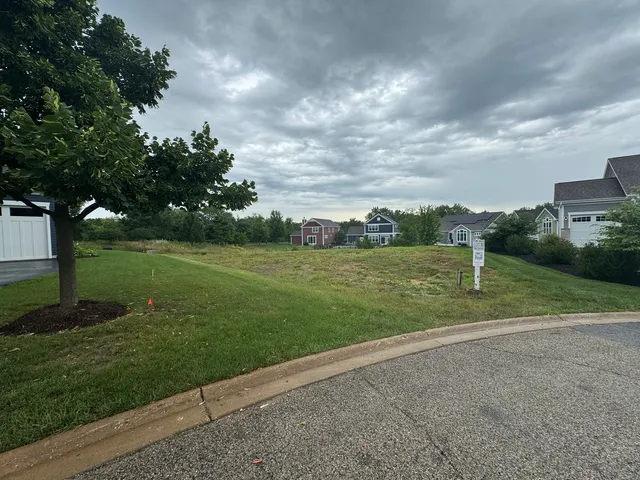 a view of a golf course with a garden