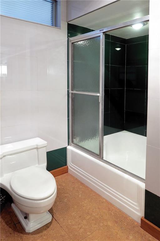 5 Holland Road Pittsburgh, PA 15235 - Photo 13 of 25 Master Bathroom: Carrera glass tile on walls and ceiling. This bathroom doubles as 1st floor Powder Room.