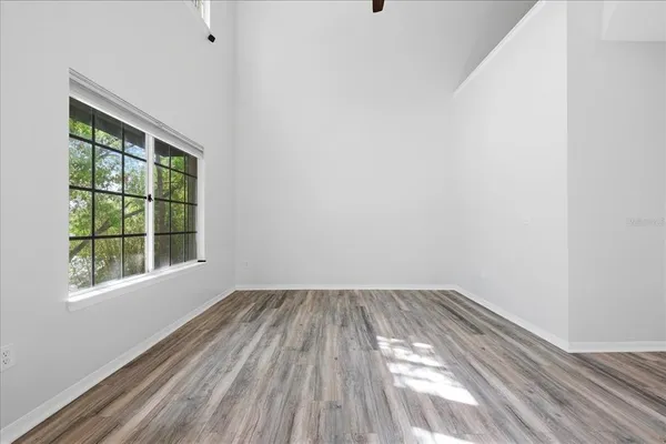 a view of wooden floor in a room