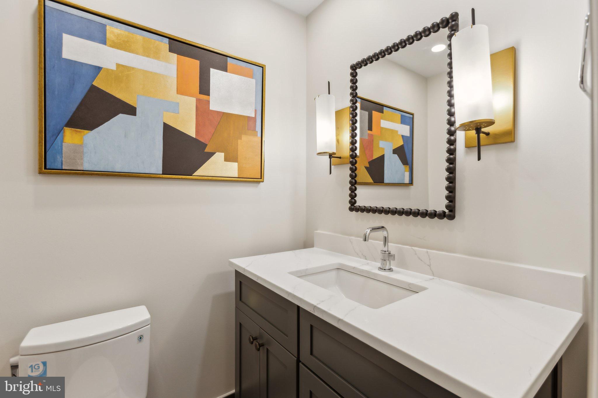 1641 R Street Northwest, Unit 301 Washington, DC 20009 - Photo 13 of 36 Modern bathroom with artistic flair.