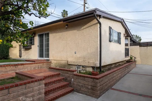 a front view of a house with entryway