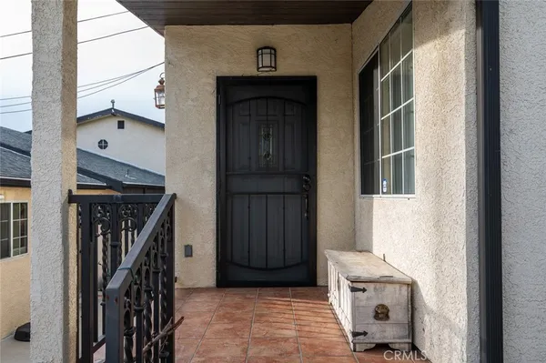a view of hallway with washer and dryer