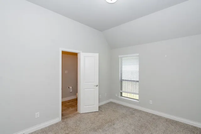 an empty room with closet