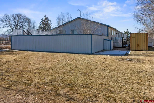 a backyard of a house