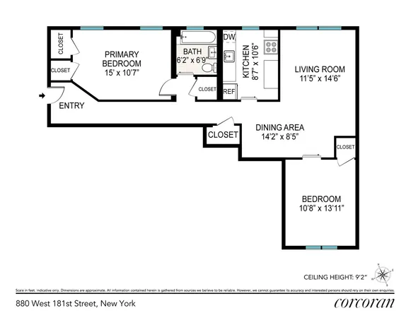 $700,000 | 880 West 181st Street, Unit 4E | Hudson Heights