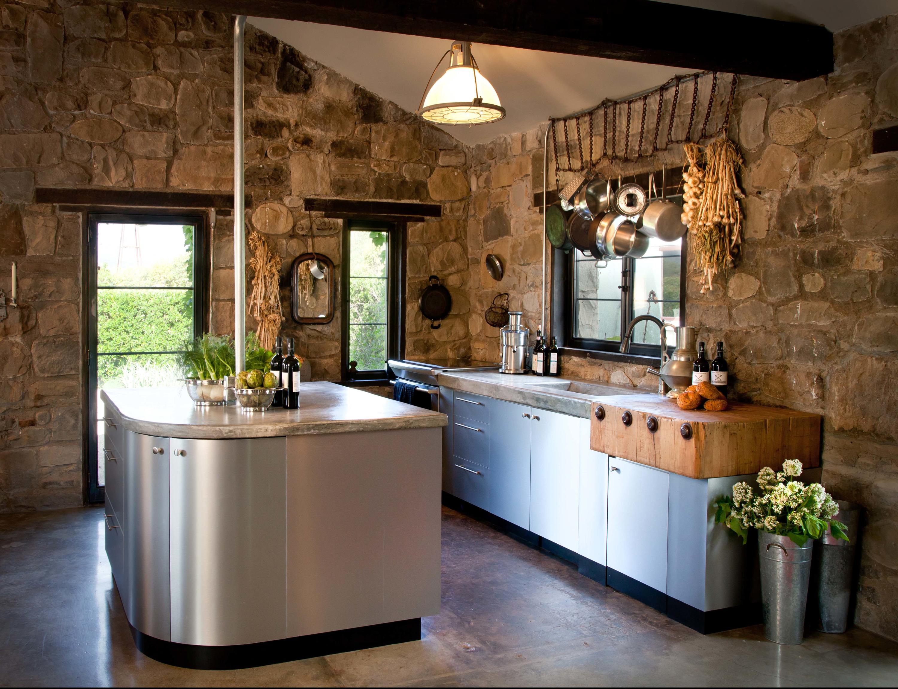 353 Old Baldwin Road Ojai, CA 93023 - Photo 10 of 16 steel and stone kitchen