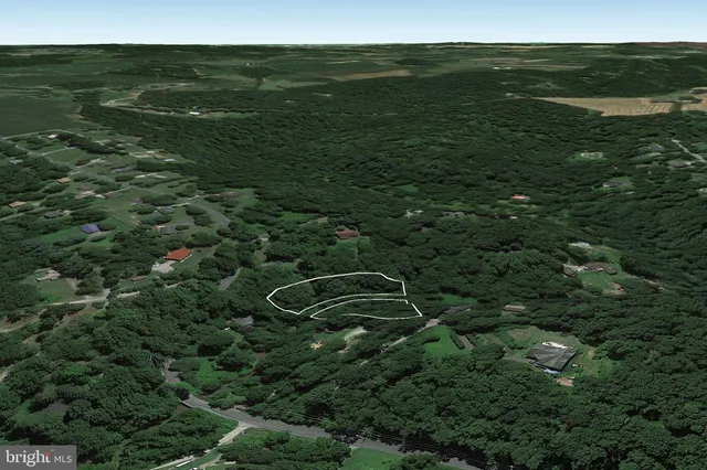 a view of a field with an ocean