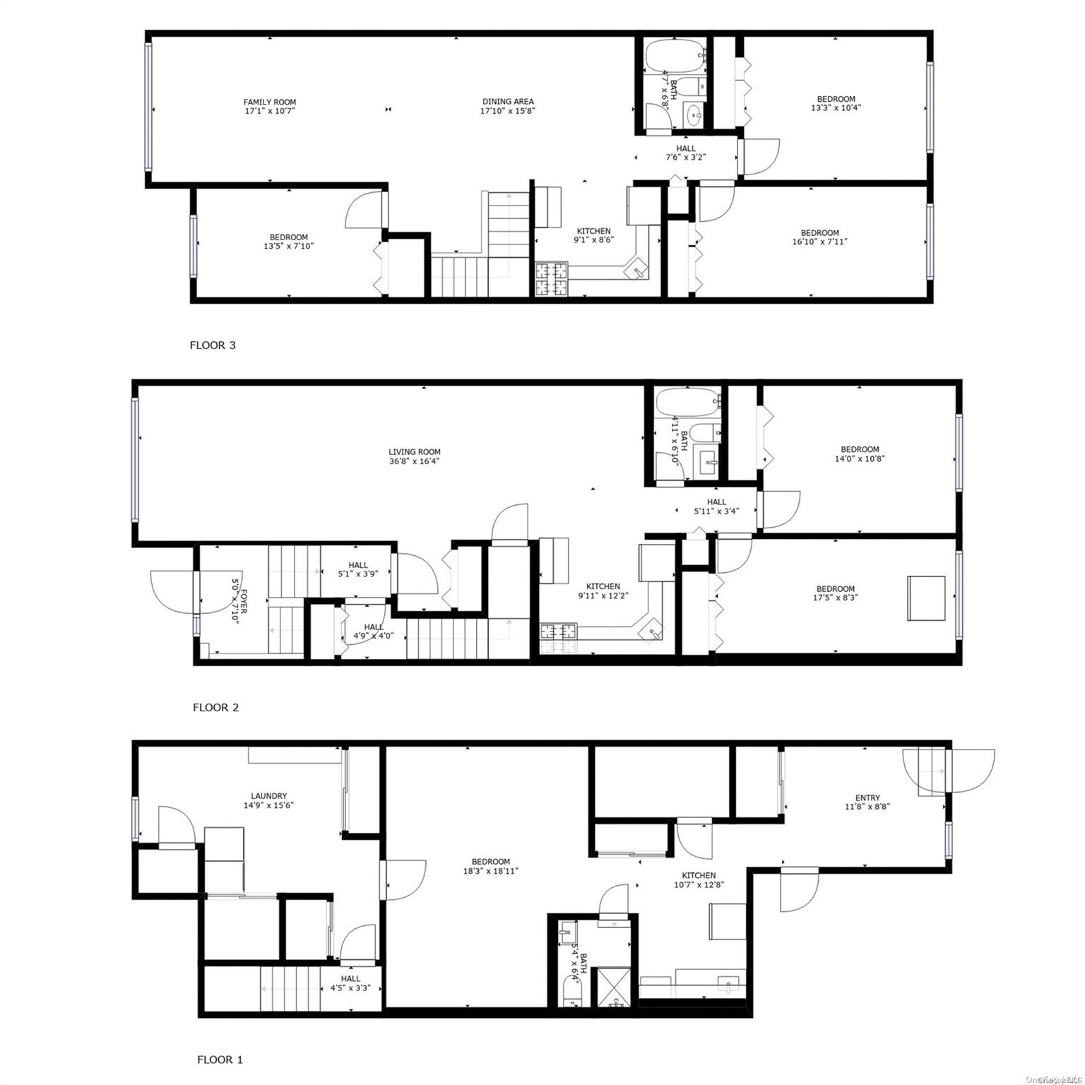 610 Pine Street Brooklyn, NY 11208 - Photo 35 of 35 a picture of floor plan