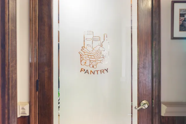 a picture of a room with wall painting