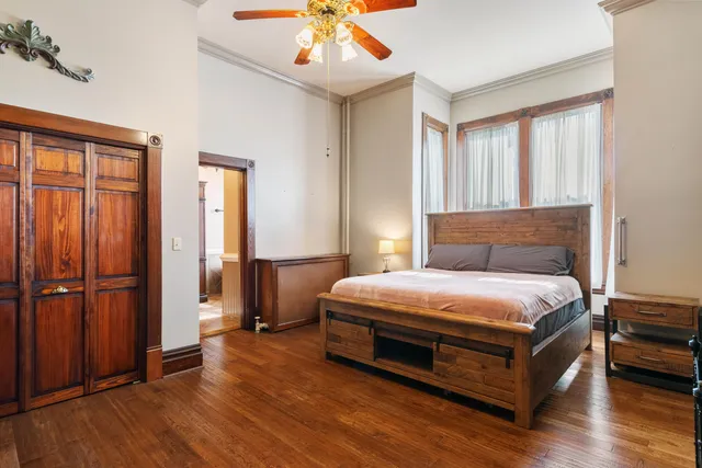 a view of a city with mountains in the background