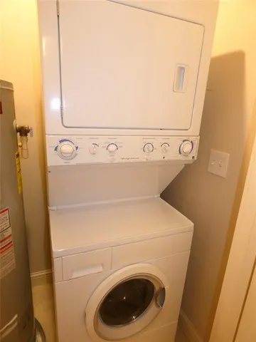 a close up view of washer and dryer