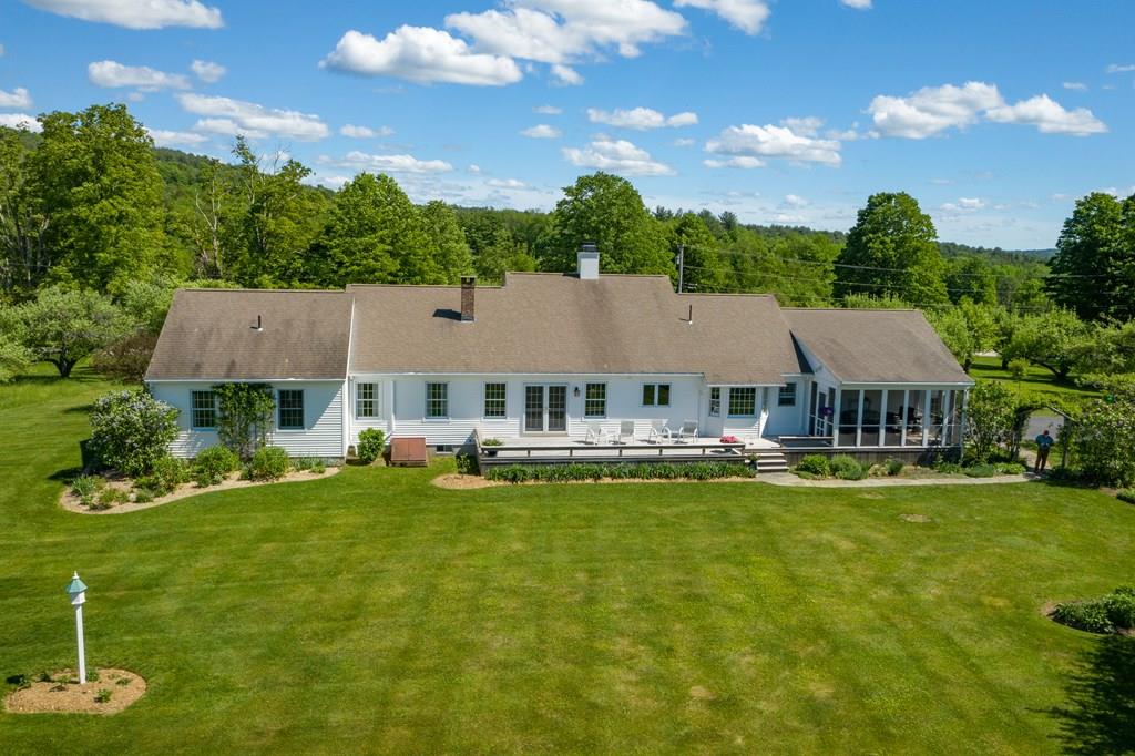 411 West Leyden Road Leyden, MA 01337 - Photo 42 of 42 a aerial view of a house with swimming pool and garden