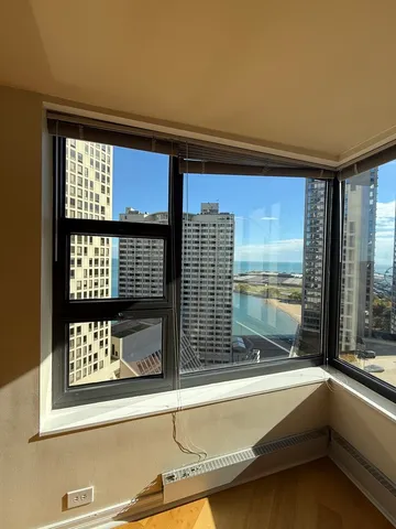 a view of a large window with an outdoor space