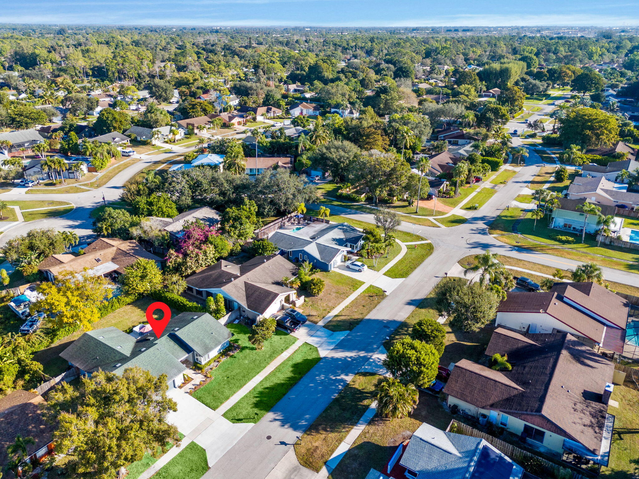 12293 Old Country Road South Wellington, FL 33414 - Photo 30 of 32 an aerial view of residential houses with outdoor space