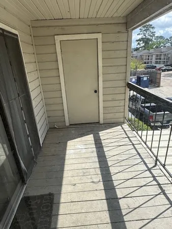 a balcony view with a outdoor space