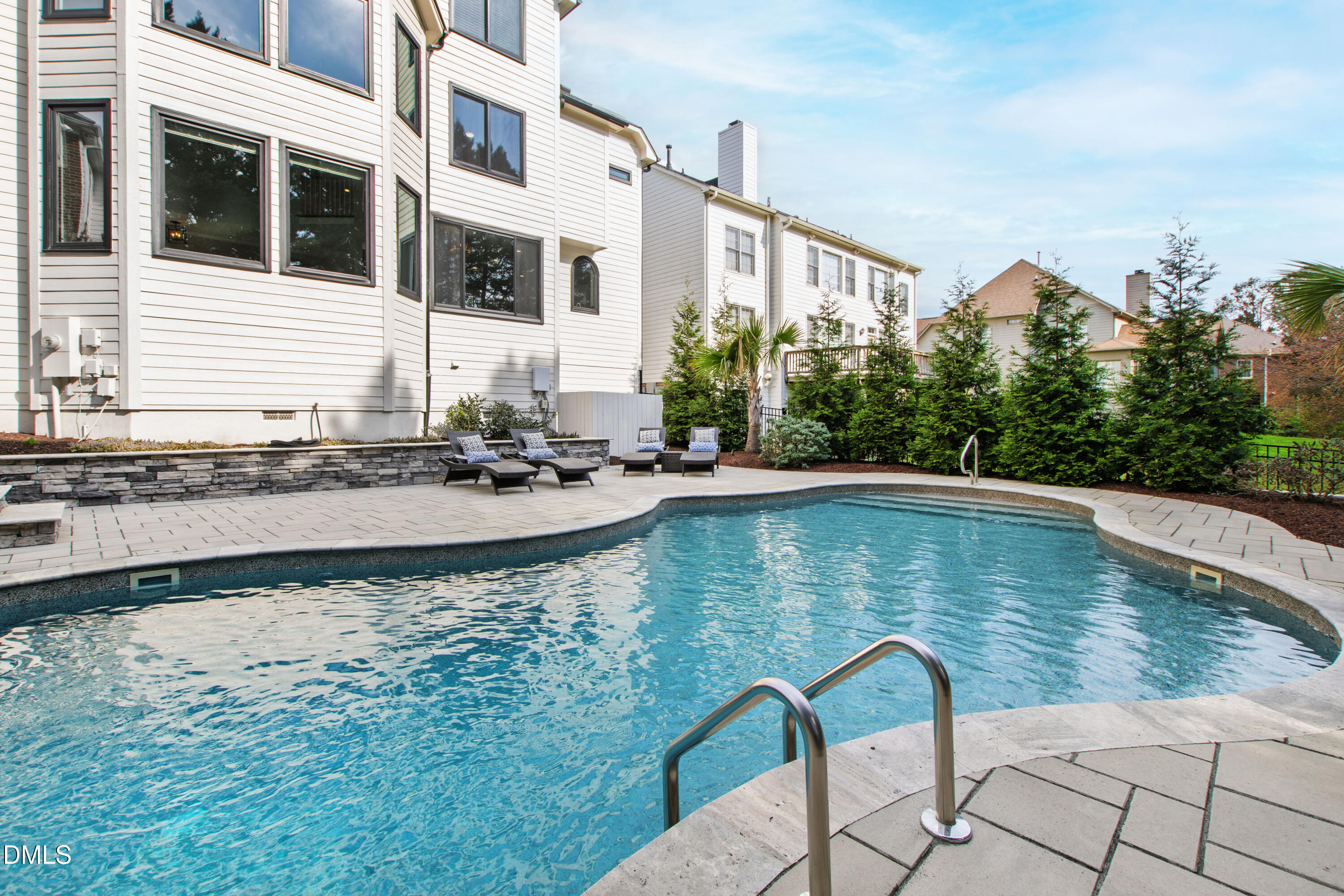 12408 Cilcain Court Raleigh, NC 27614 - Photo 70 of 80 a view of swimming pool with outdoor seating