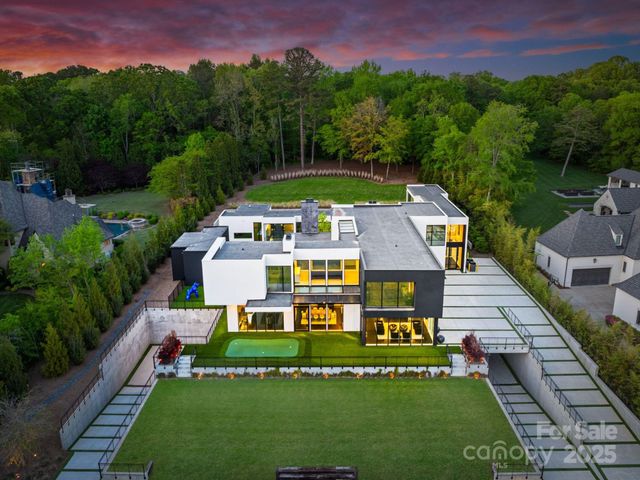 a view of a house with a garden