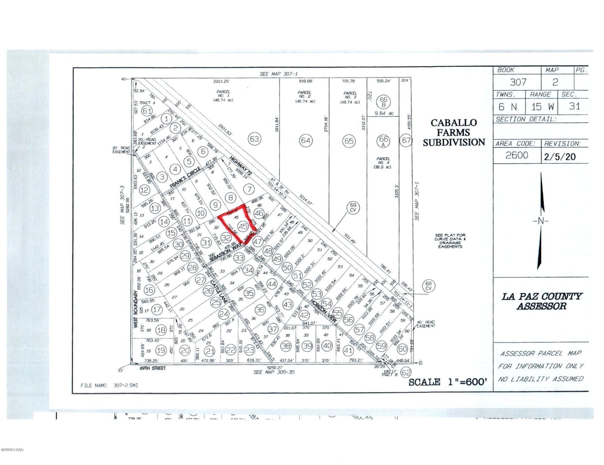 52131 Sebastion Way Salome, AZ 85348 - Photo 4 of 5 County Plat Map