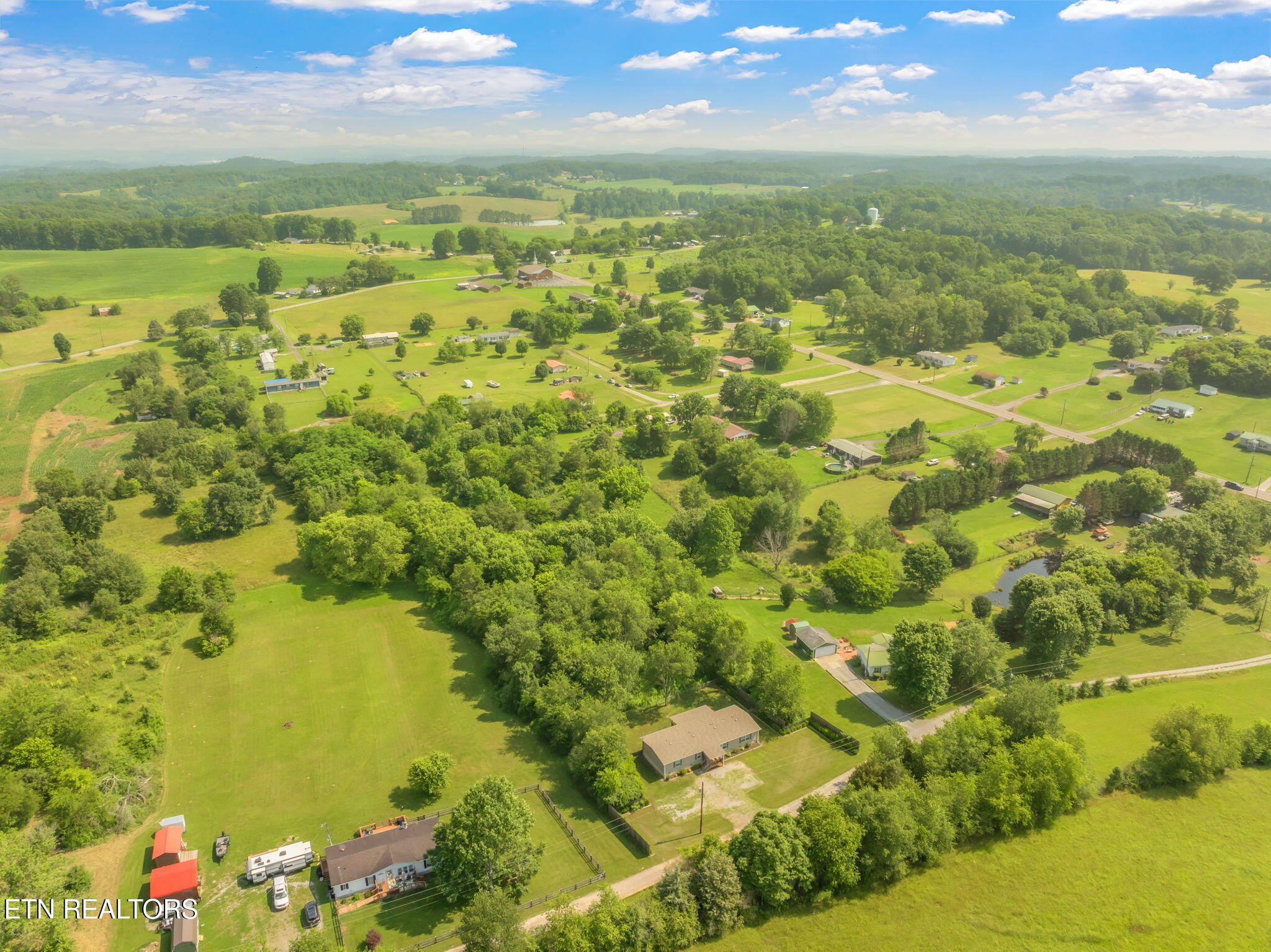20156 Steekee Road Loudon, TN 37774 - Photo 39 of 46 an aerial view of residential houses with outdoor space and trees