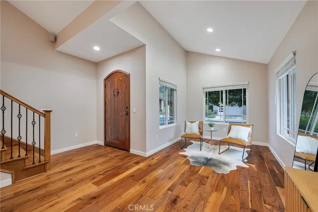 a outdoor space with furniture