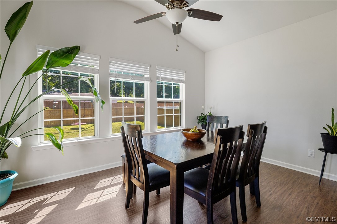 5419 Sandy Ridge Terrace Chesterfield, VA 23832 - Photo 11 of 27 a view of a dining room with furniture window and wooden floor