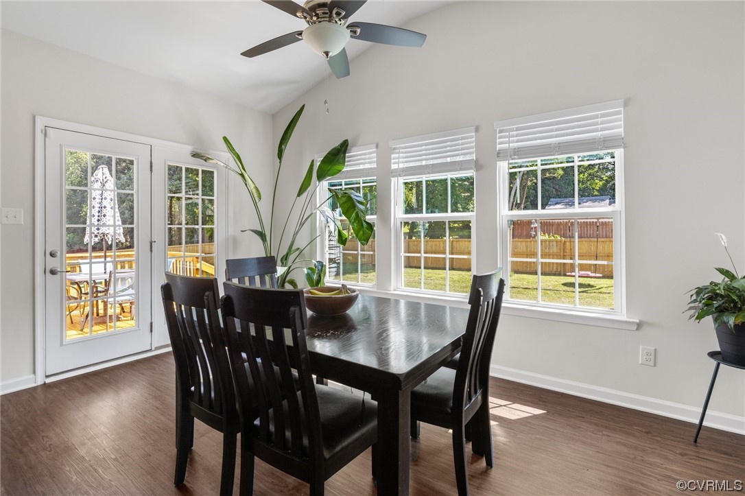5419 Sandy Ridge Terrace Chesterfield, VA 23832 - Photo 12 of 27 a view of a dining room with furniture window and wooden floor
