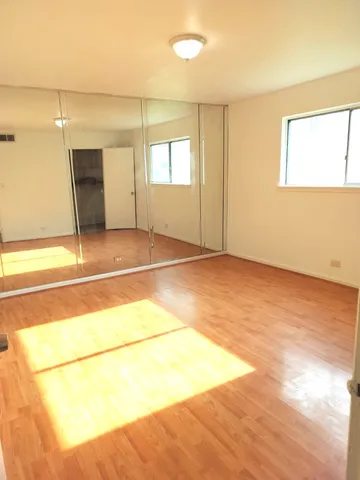 a view of a room with an empty space