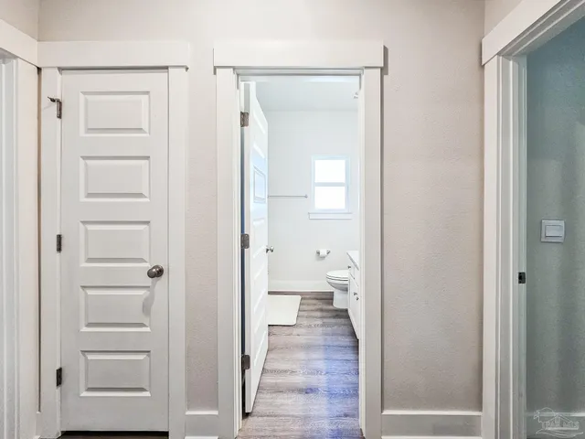 a bathroom with white walls