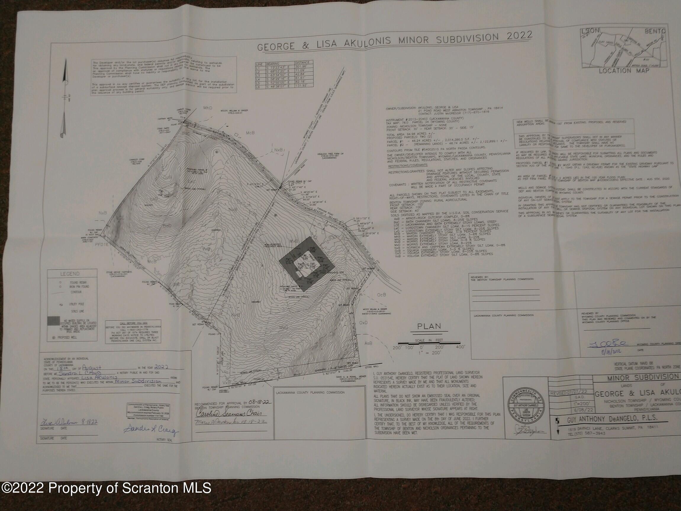 Farnham Road Factoryville, PA 18419 - Photo 5 of 5 AkulonissurveymapAug2022