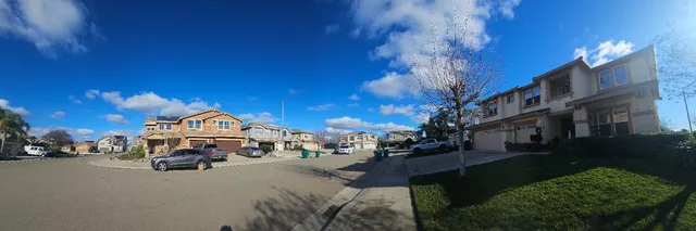 a car parked on the side of a street