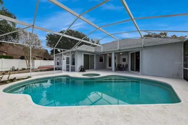 a view of a backyard space