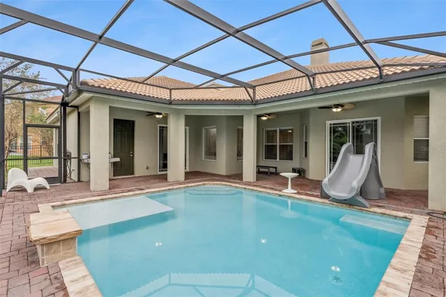a view of a house with sitting area