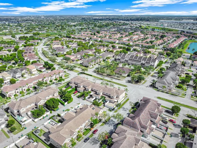 an aerial view of a city