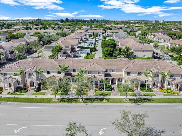 an aerial view of multiple house