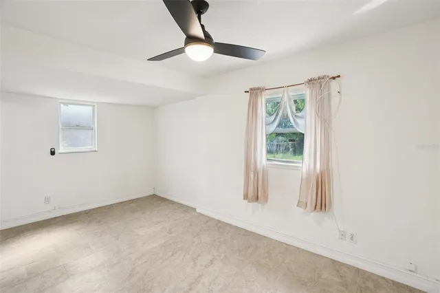 an empty room with a window