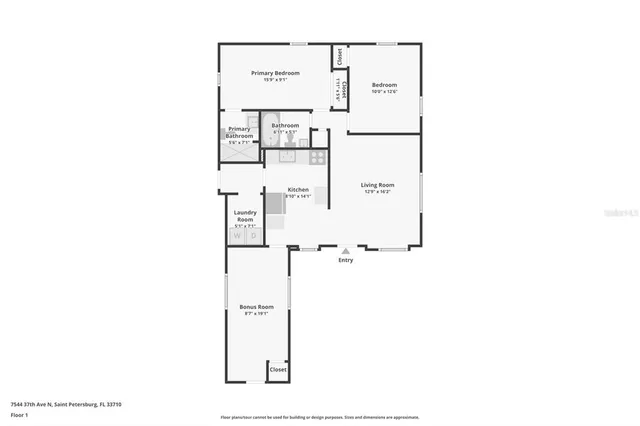 $309,900 | 7544 37th Avenue North, St. Petersburg, FL 33710
