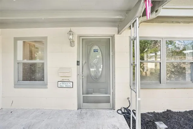 a view of front door