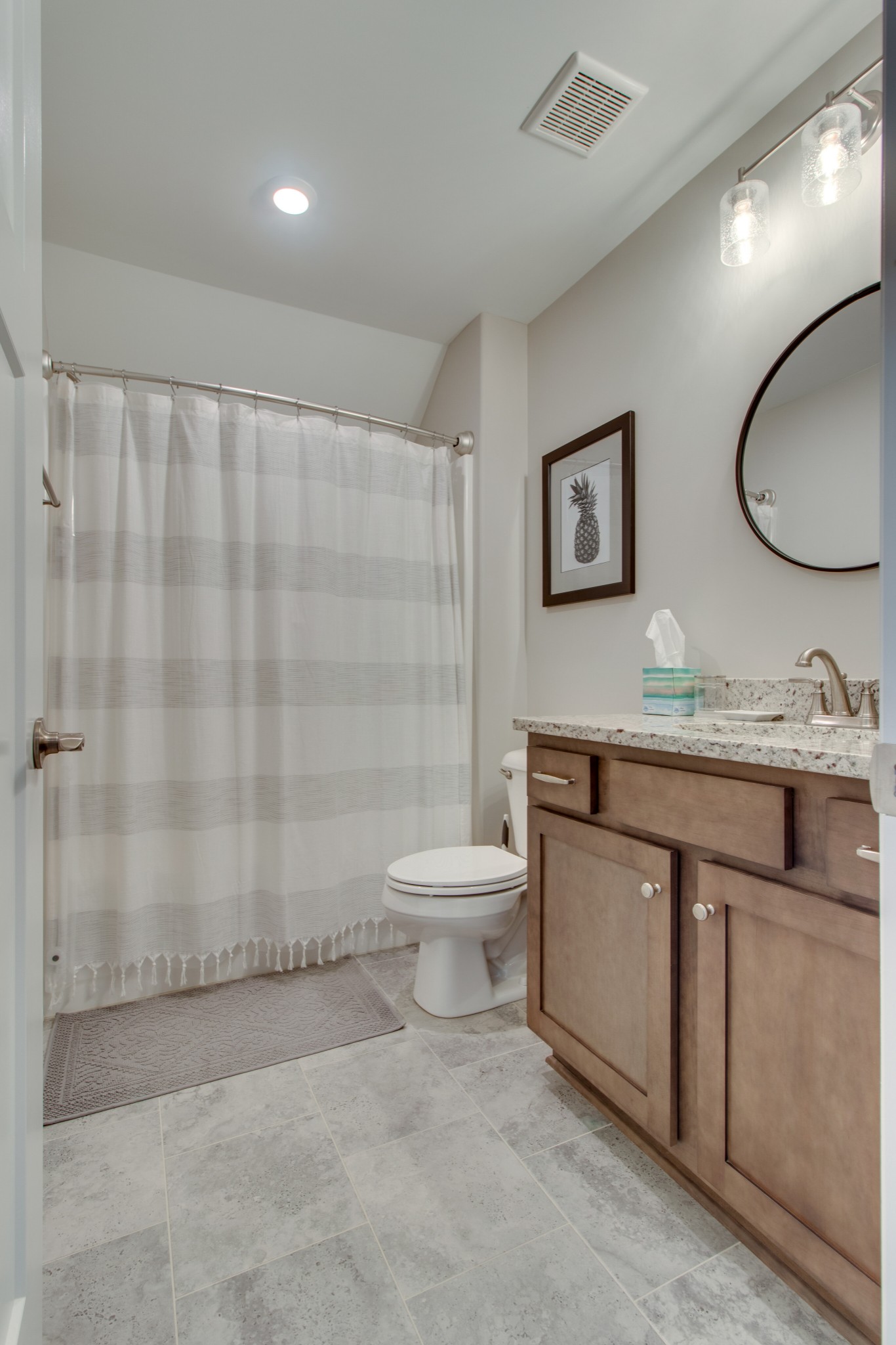 336 Beulah Rose Drive Murfreesboro, TN 37128 - Photo 34 of 42 a bathroom with a granite countertop sink toilet a mirror and shower