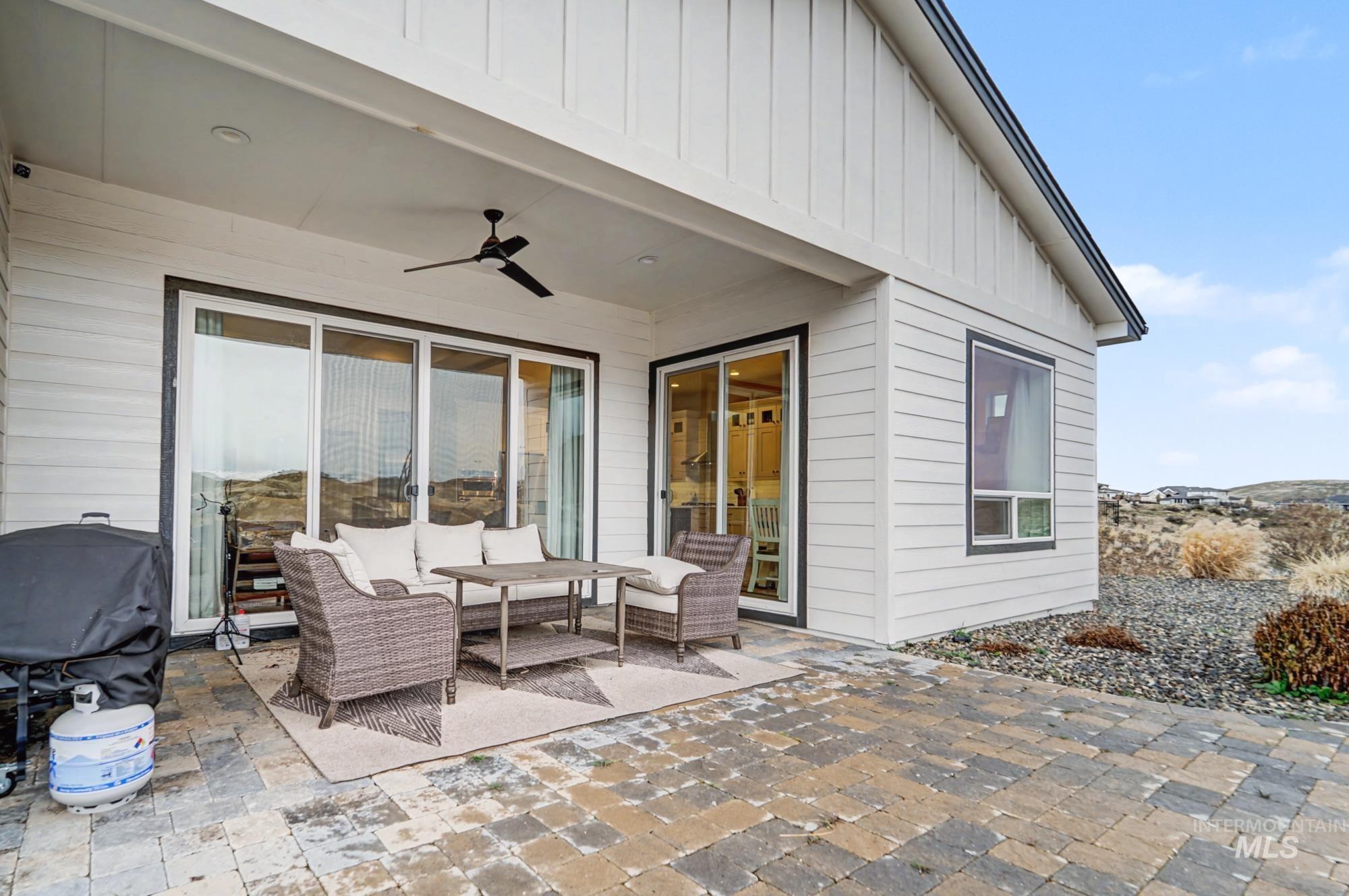 18357 North Burnt Car Way Boise, ID 83714 - Photo 35 of 48 View of patio / terrace featuring outdoor furniture and a ceiling fan