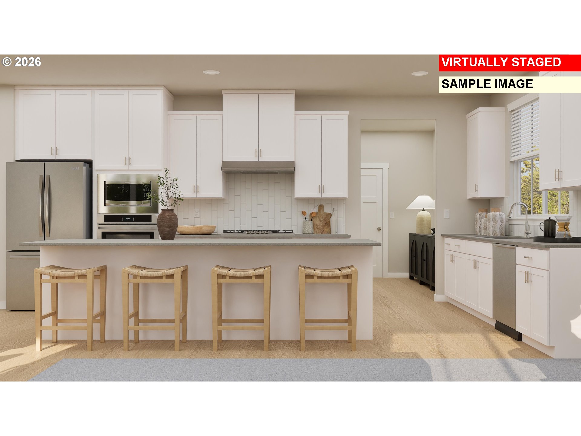 16908 Southwest Lorikeet Lane Beaverton, OR 97007 - Photo 4 of 20 a kitchen with stainless steel appliances kitchen island granite countertop a sink and cabinets