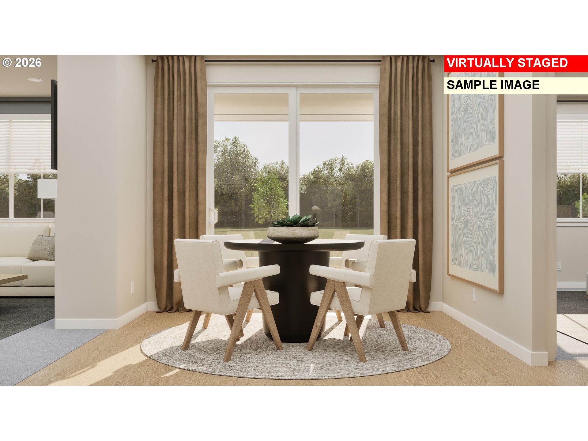 16908 Southwest Lorikeet Lane Beaverton, OR 97007 - Photo 7 of 20 a black and white photo of a living room