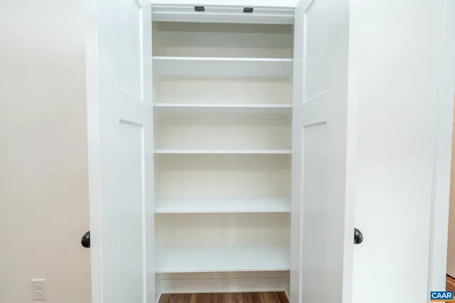 a close view of closet